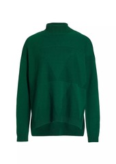 Saks Fifth Avenue Triangle Stitch Wool-Blend Turtleneck Sweater