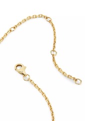 Saks Fifth Avenue Two-Tone 14K Gold & 0.98 TCW Diamond Crescent Moon Pendant Necklace