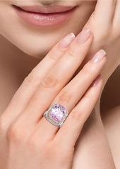 Saks Fifth Avenue Two-Tone 14K Gold, Kunzite & 0.69 TCW Diamond Halo Ring