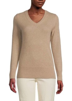 Saks Fifth Avenue V Neck 100% Cashmere Sweater