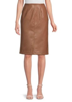 Saks Fifth Avenue Vegan Leather Pencil Skirt