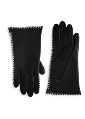 Saks Fifth Avenue Whipstitch Cashmere-Lined Leather Gloves