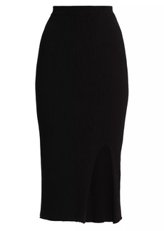 Saks Fifth Avenue Wide Rib-Knit Pencil Skirt