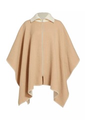 Saks Fifth Avenue Wool Zip-Front Poncho