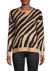 Saks Fifth Avenue Zebra-Jacquard Sweater