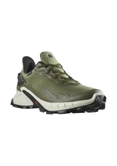 Salomon Alphacross 4 Gore-Tex® Waterproof Running Shoe in Deep Lichen Green/Ice/Olive at Nordstrom