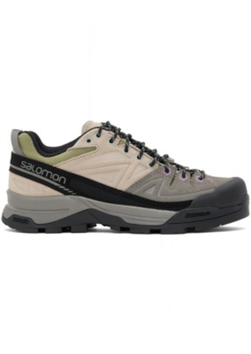 Salomon Gray & Khaki X-Alp Leather Sneakers