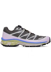 Salomon Gray & Purple XT-6 Sneakers