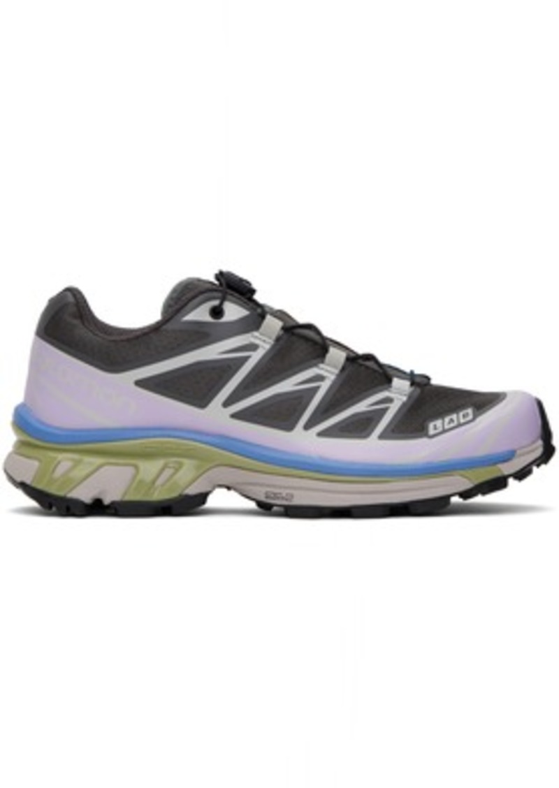 Salomon Gray & Purple XT-6 Sneakers