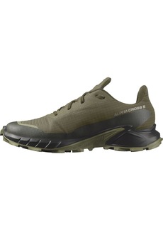 Salomon Men's ALPHACROSS 5 GORE-TEX Trail Running Shoes for Men Olive Night / Black / Deep Lichen Green