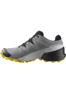 Salomon Men's SPEEDCROSS GORE-TEX Trail Running Shoes for Men Sharkskin / Black / Lemon