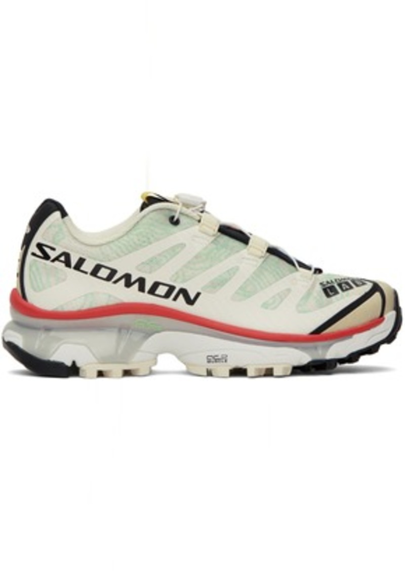 Salomon White & Green XT-4 OG Topography Sneakers