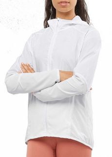 Salomon Women's Agile Wind Full Zip Jacket, XS, White