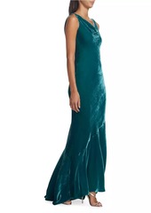 Saloni Asher Draped Velvet Gown