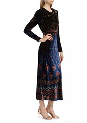 Saloni Claudia Velvet Maxi Dress