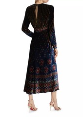 Saloni Claudia Velvet Maxi Dress