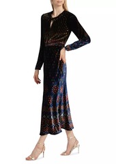 Saloni Claudia Velvet Maxi Dress