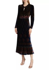 Saloni Claudia Velvet Maxi Dress