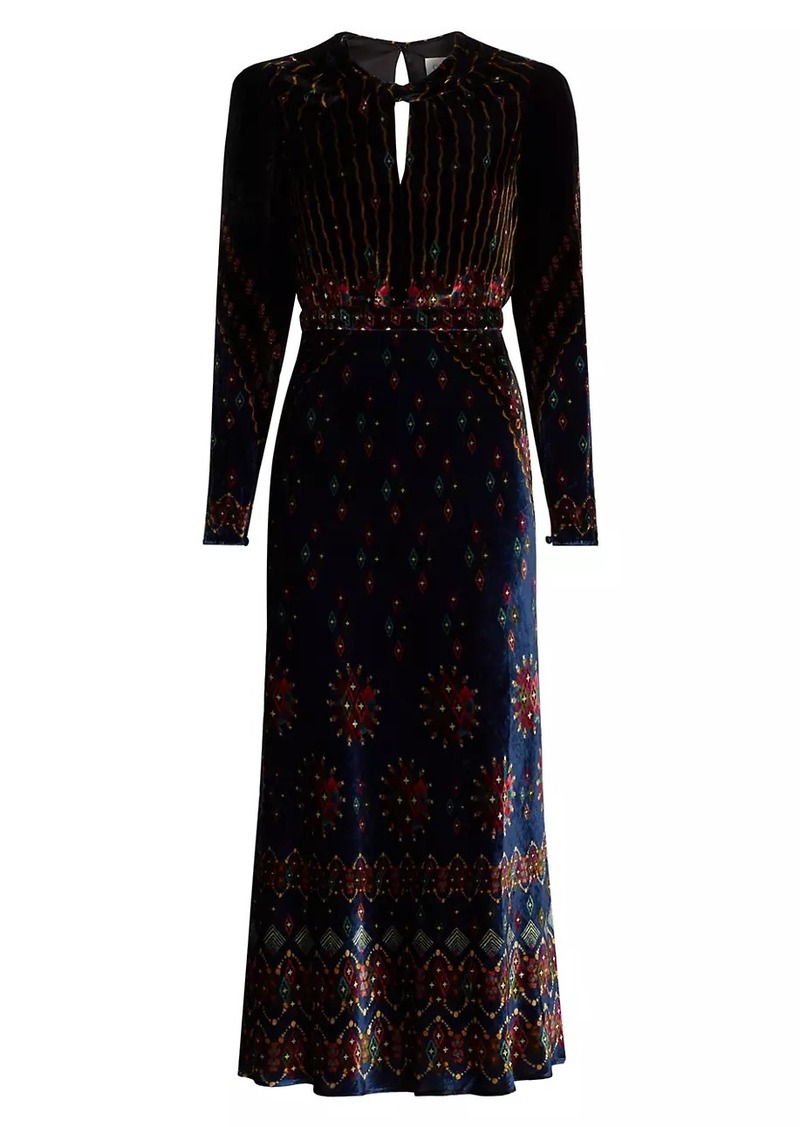 Saloni Claudia Velvet Maxi Dress