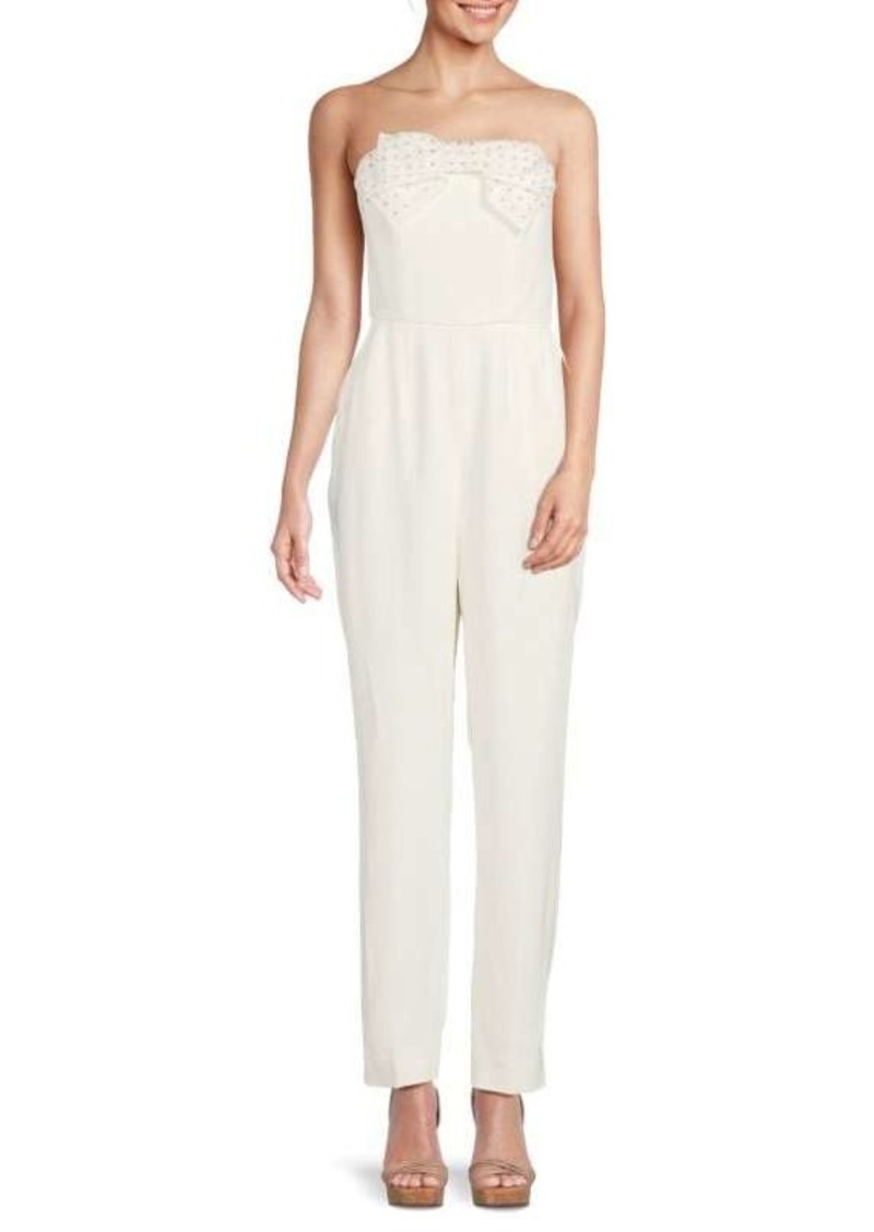 Saloni Embellished Bow Bandeau Jumpsuit