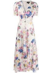 Saloni floral-print dress