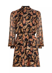 Saloni Isa Paisley Draped Minidress