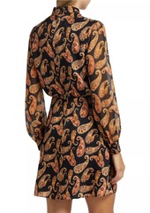 Saloni Isa Paisley Draped Minidress