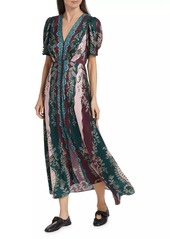 Saloni Lea Paisley Silk Maxi Dress