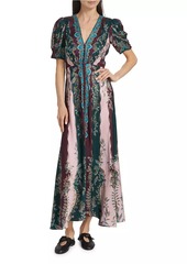 Saloni Lea Paisley Silk Maxi Dress