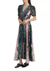 Saloni Lea Paisley Silk Maxi Dress