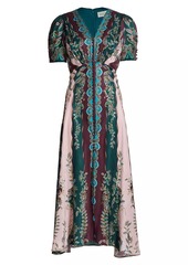 Saloni Lea Paisley Silk Maxi Dress