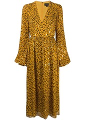 Saloni leopard print flared dress