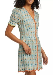 Saloni Marlee Button-Front Dress