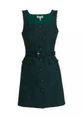 Saloni Mika Wool-Blend Belted Minidress