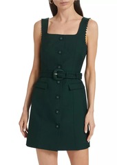 Saloni Mika Wool-Blend Belted Minidress