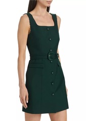 Saloni Mika Wool-Blend Belted Minidress