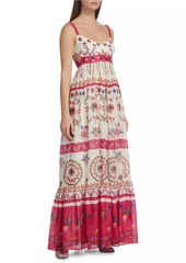 Saloni Naki Printed Linen Maxi Dress