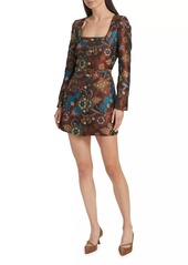 Saloni Natalya-B Floral Belted Minidress