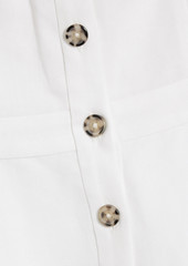 Saloni - Fara cotton and linen-blend dress - White - UK 12