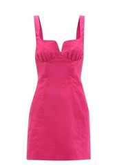 Saloni - Halle Linen Mini Dress - Womens - Pink