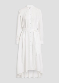 Saloni - Inez cotton-poplin maxi shirt dress - White - UK 8