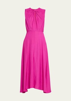 Saloni Marla Sleeveless Bow Midi A-line Dress