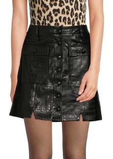 Sam Edelman Cara Faux Leather Mini Skirt