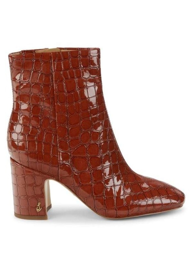 Sam Edelman Croc Textured Booties