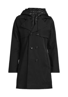 Sam Edelman Double-Breasted Hooded Trench Coat