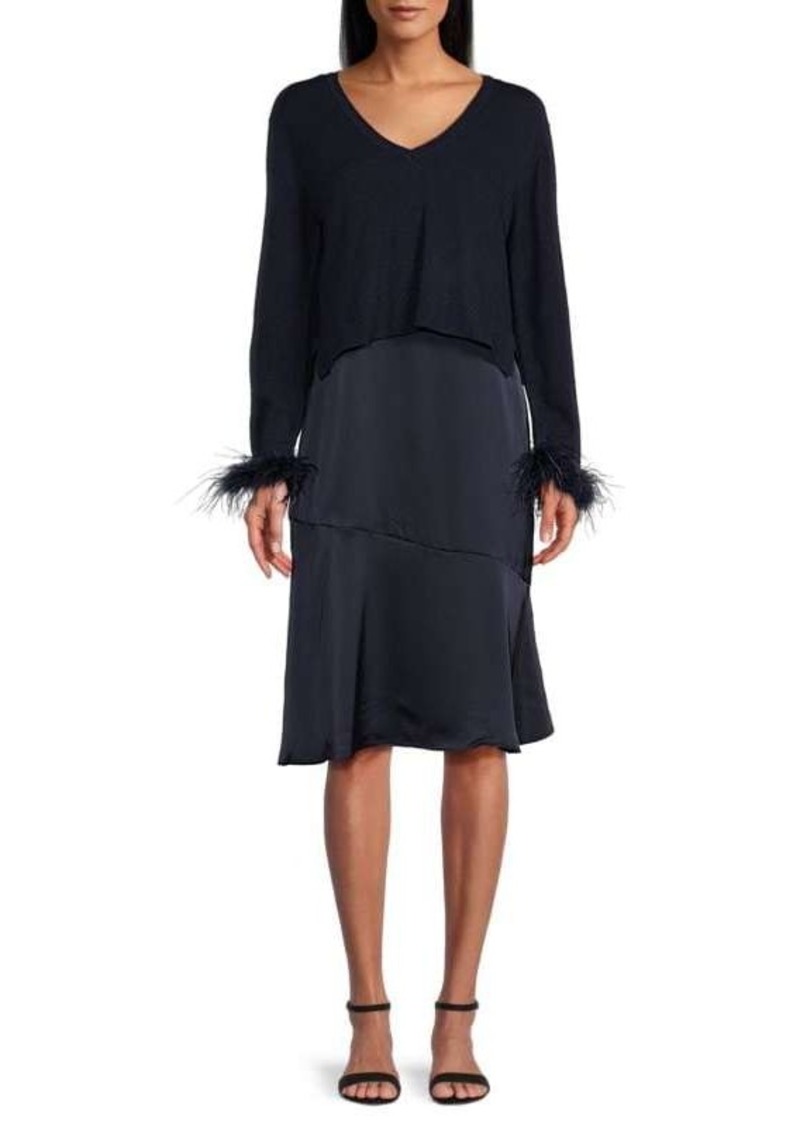 Sam Edelman Feather Cuff Sweater Dress