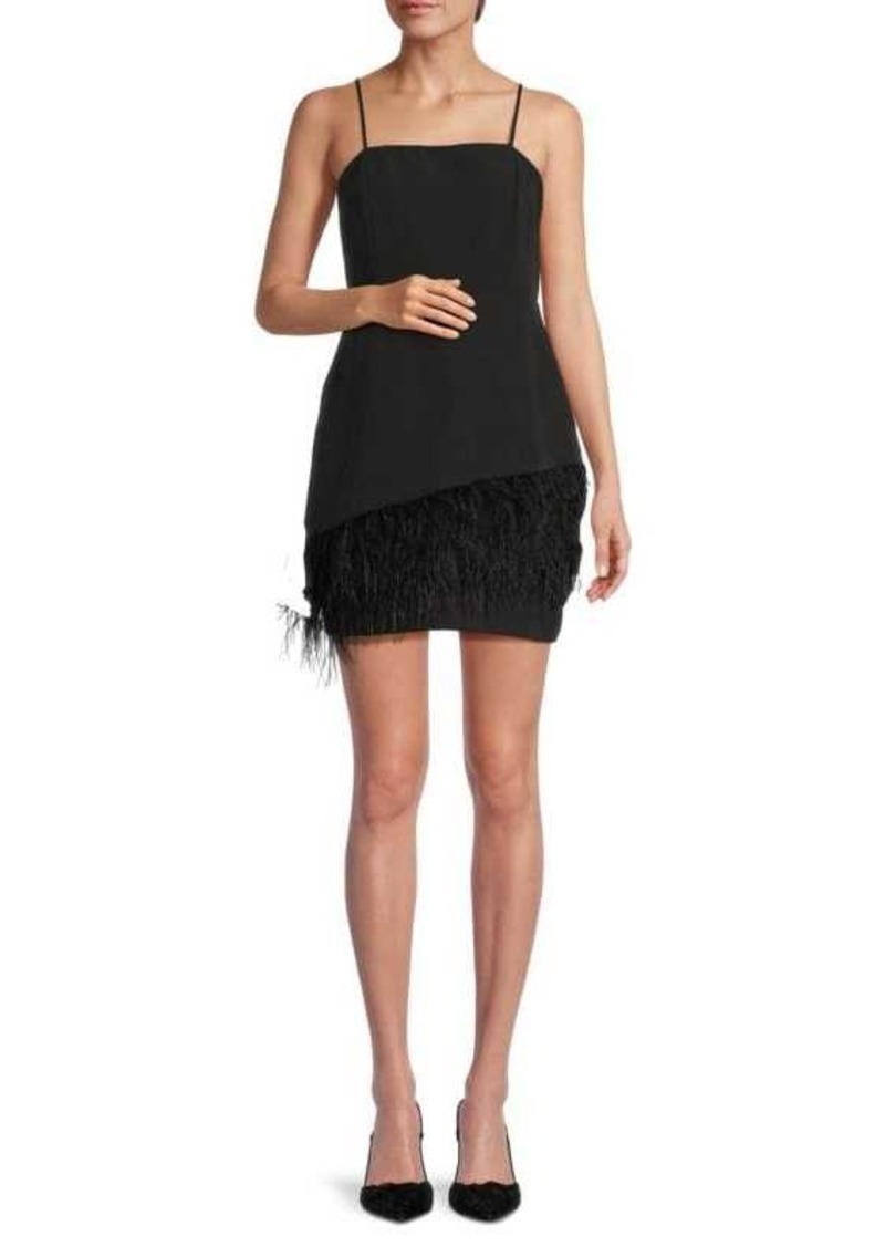 Sam Edelman Feather Trim Strappy Mini Dress