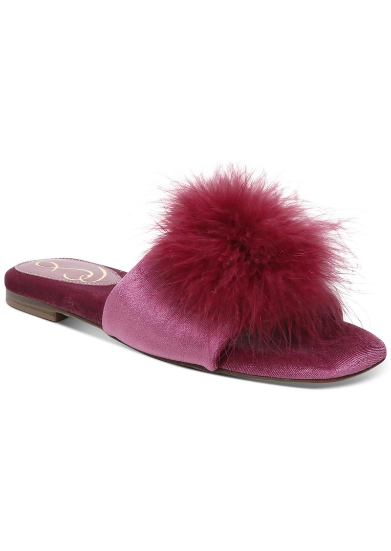 Sam Edelman Francie Womens Faux Shearling Slip On Slide Slippers