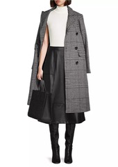 Sam Edelman Houndstooth Double-Breasted Coat