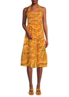 Sam Edelman Jennie Abstract Smocked Dress